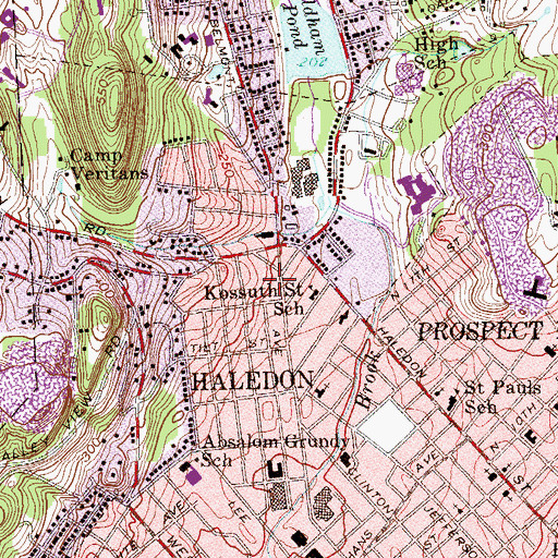Topographic Map of Saint Mary's Episcopal Church, NJ