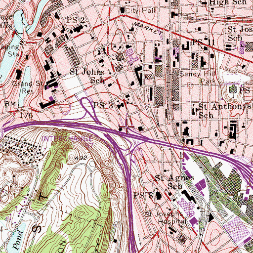 Topographic Map of Kalibar Temple, NJ