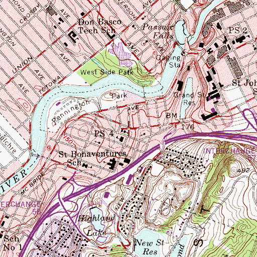 Topographic Map of Our Lady of Pompeii Roman Catholic Church, NJ