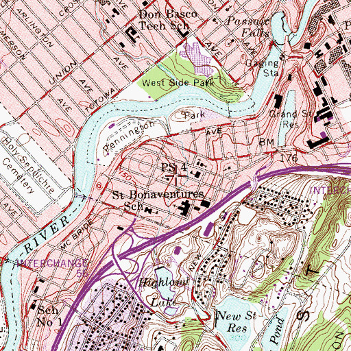 Topographic Map of Saint John the Baptist Orthodox Church, NJ