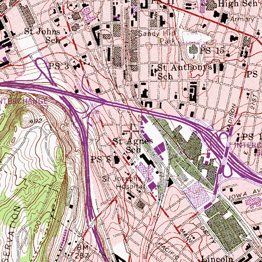 Topographic Map of Westminster Presbyterian Church, NJ