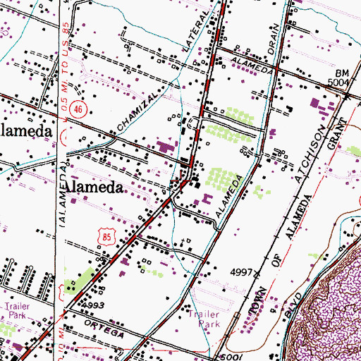 Topographic Map of Nativity of the Blessed Virgin Mary, NM