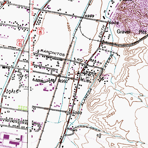 Topographic Map of Our Lady of Mount Carmel, NM