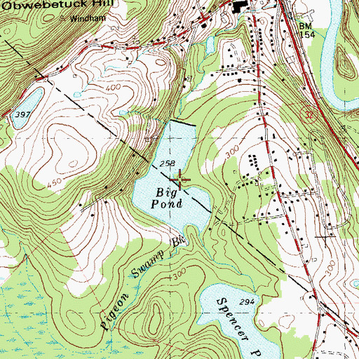 Topographic Map of Big Pond, CT