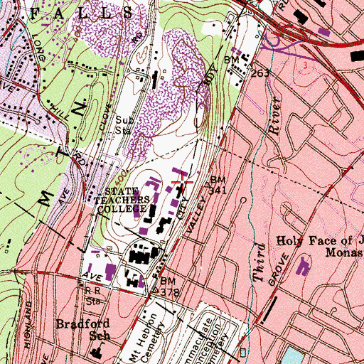 Topographic Map of Science Hall, NJ