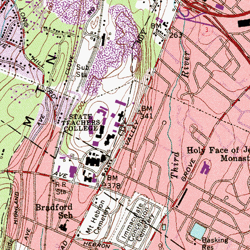 Topographic Map of Speech Building, NJ