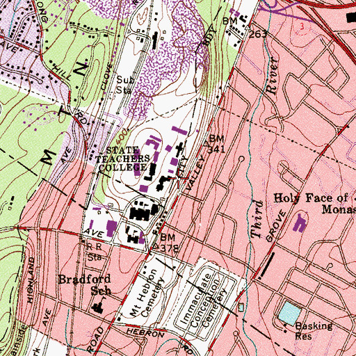 Topographic Map of Life Hall, NJ