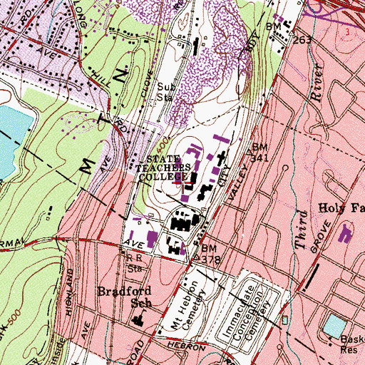 Topographic Map of Dickson Hall, NJ