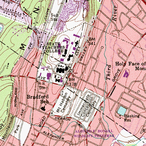 Topographic Map of Newman House, NJ
