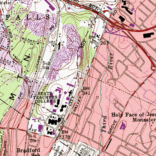 Topographic Map of Blanton Hall, NJ