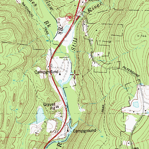 Topographic Map of Bigelow Brook, CT