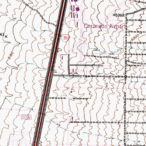 Topographic Map of Sandia Memory Gardens Cemetery, NM