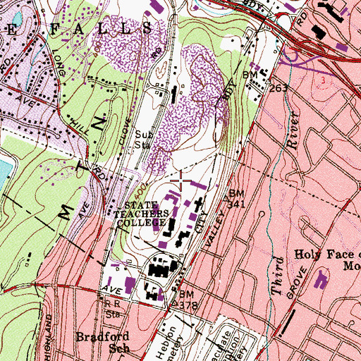 Topographic Map of Red Hawk Diner, NJ