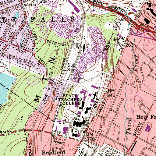 Topographic Map of Floyd Hall Ice Arena, NJ
