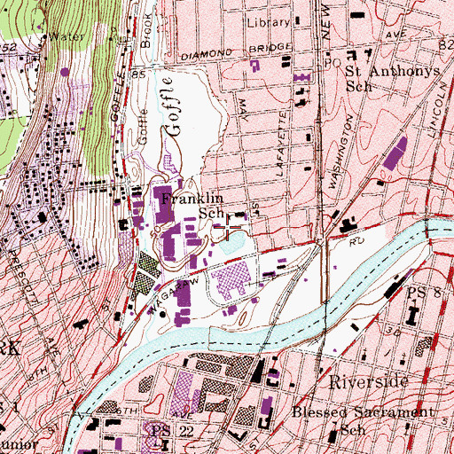 Topographic Map of Hawthorne Memorial Pool, NJ