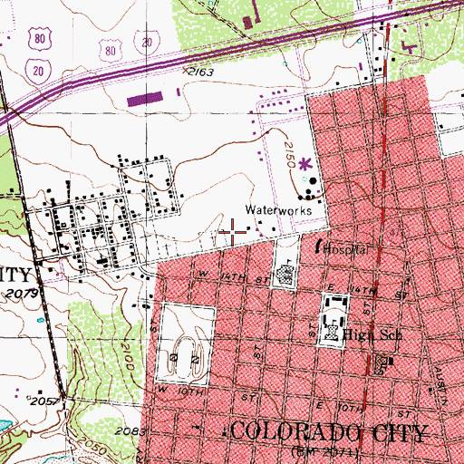 Topographic Map of House of Hope Community Church, TX