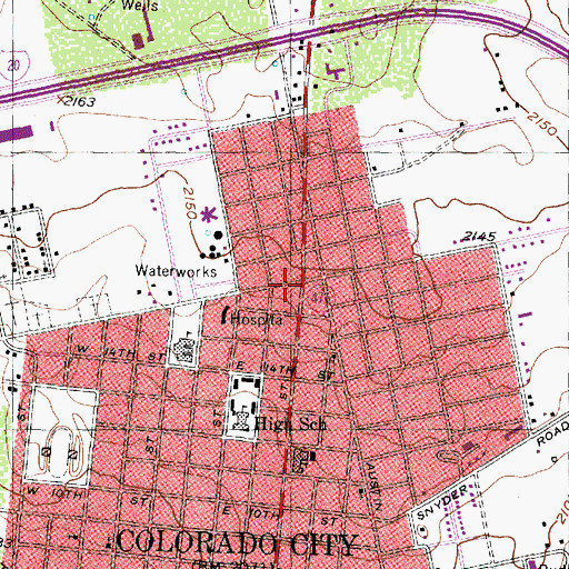 Topographic Map of New Life Bible Ministries, TX