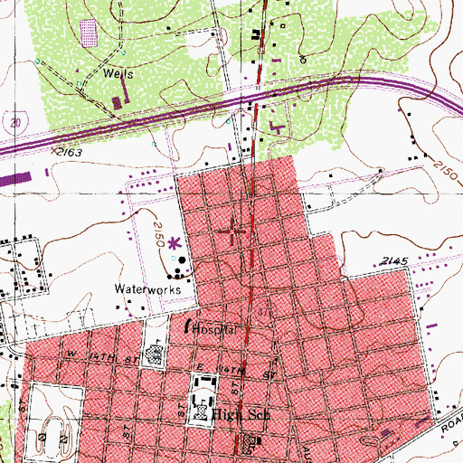 Topographic Map of Christian Temple, TX
