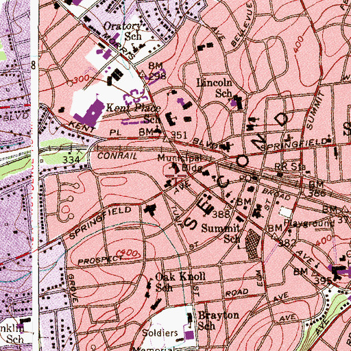 Topographic Map of First Baptist Church (historical), NJ
