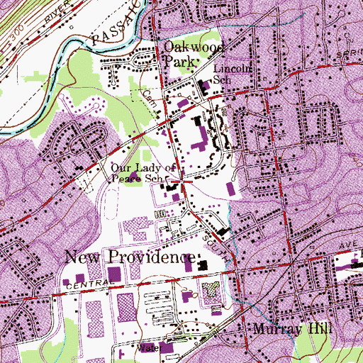 Topographic Map of Our Lady of Peace Church, NJ