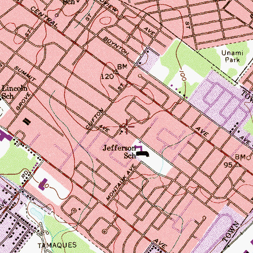 Topographic Map of Grace Orthodox Presbyterian Church, NJ