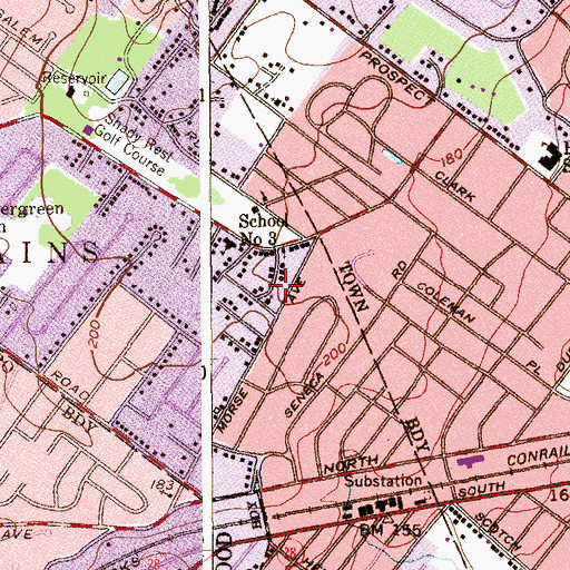 Topographic Map of Saint John's Baptist Church, NJ