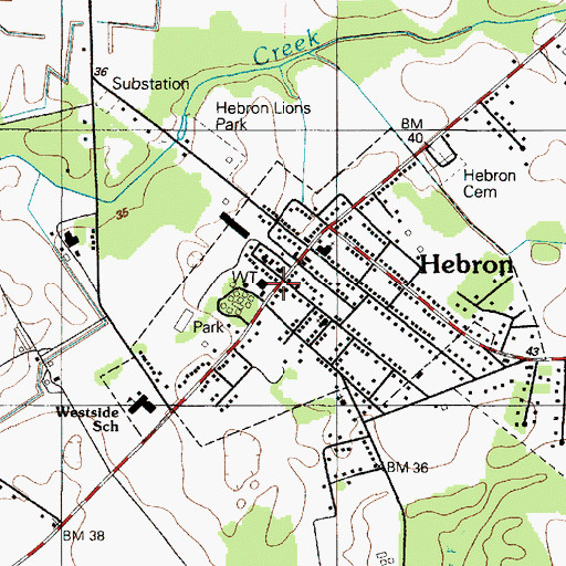 Topographic Map of Wicomico County Volunteer Fire Station Number 5, MD