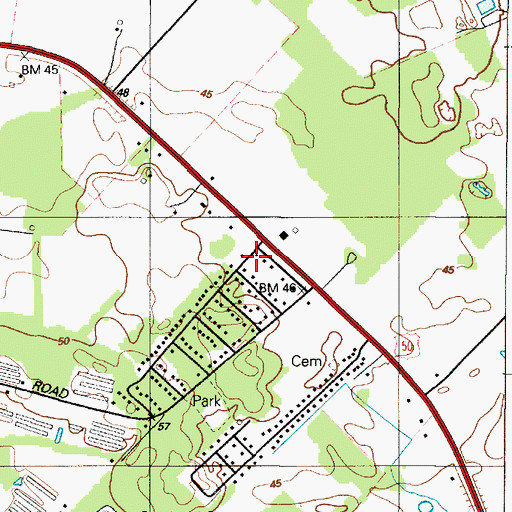 Topographic Map of Kingdom Hall of Jehovah Witness, MD
