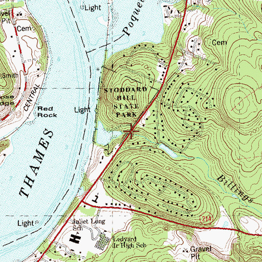 Topographic Map of Billings Avery Brook, CT