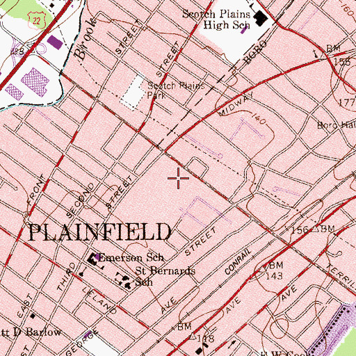 Topographic Map of Milton Campbell Field, NJ