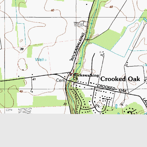 Topographic Map of Rockawalkin Community Center, MD