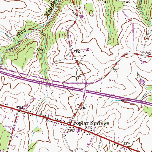 Topographic Map of Mount Airy Christian Academy, MD