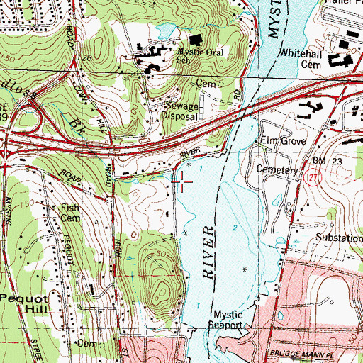 Topographic Map of Bindloss Brook, CT
