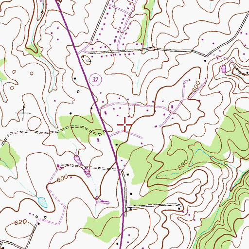 Topographic Map of Friendship Baptist Church, MD