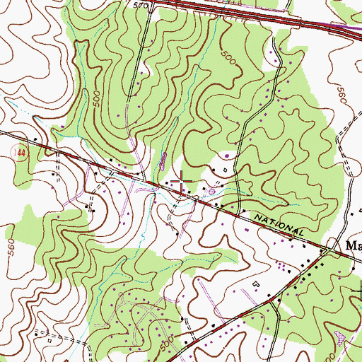 Topographic Map of Macedonian International Church, MD