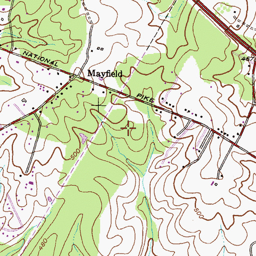 Topographic Map of Manor Woods Elementary School, MD