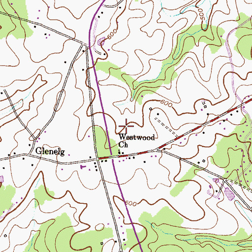 Topographic Map of Folly Quarter Middle School, MD