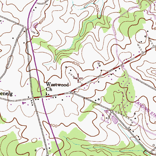 Topographic Map of Triadelphia Ridge Elementary School, MD