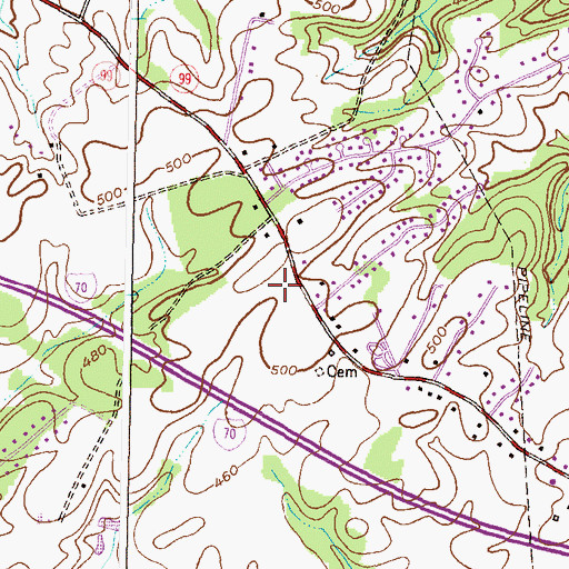 Topographic Map of Waverly Elementary School, MD