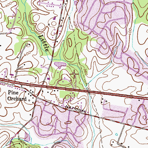 Topographic Map of Enchanted Forest Post Office, MD