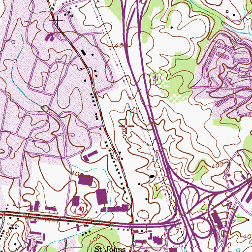 Topographic Map of Bethel Korean Presbyterian Church, MD