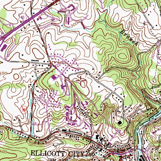 Topographic Map of Howard County District Courthouse, MD