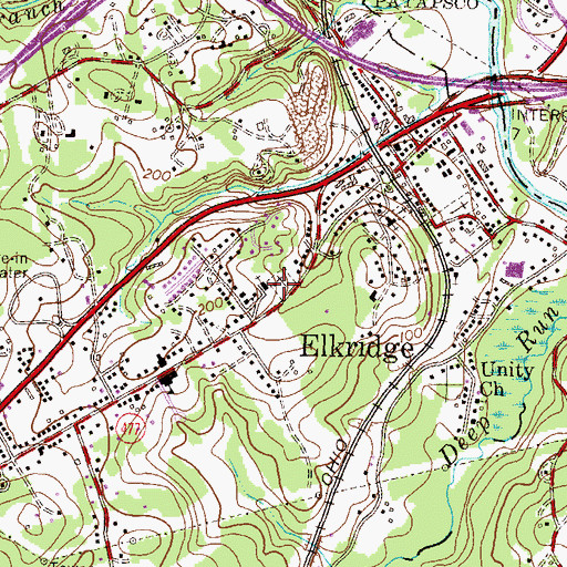 Topographic Map of Saint Augustine School, MD