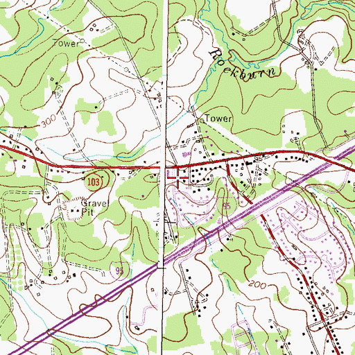 Topographic Map of Faith Bible Church, MD