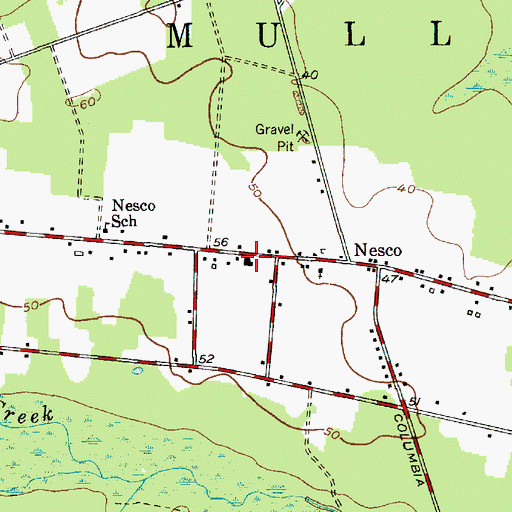 Topographic Map of Nesco Volunteer Fire Company, NJ