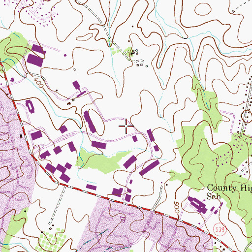 Topographic Map of Love of Learning Montessori School, MD