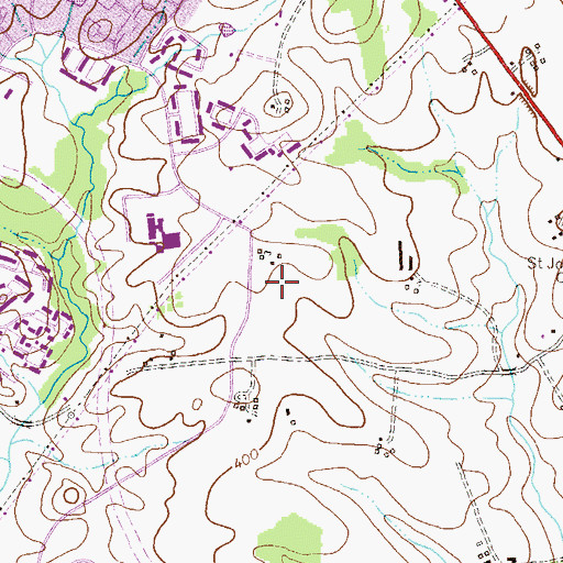 Topographic Map of Long Reach High School, MD