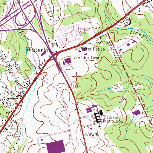 Topographic Map of Howard County Detention Center, MD
