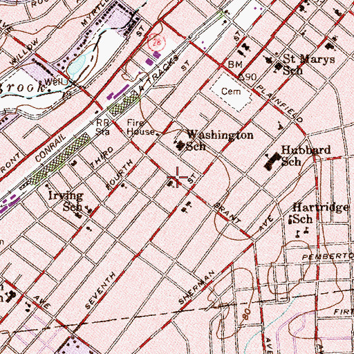 Topographic Map of Greater Refuge Church of Christ, NJ