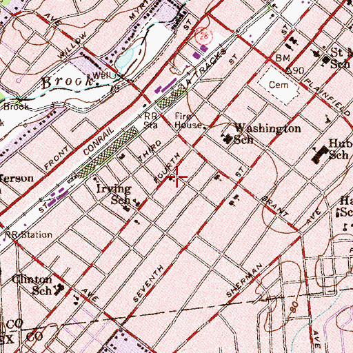 Topographic Map of Kingdom Hall Jehovahs Witnesses, NJ